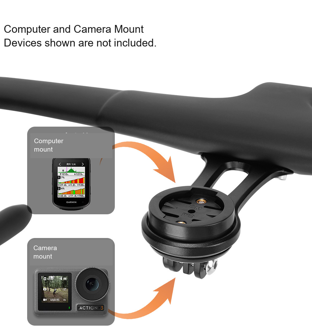 Carbon Integrated Road Handlebar with Computer Mount, Internal Routing - D09