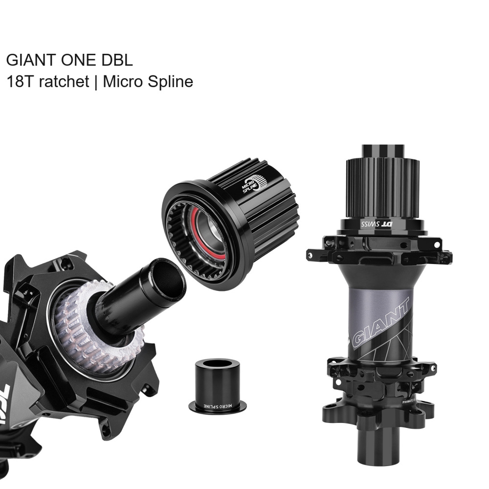 GIANT TWD / ONE DBL Boost Hubs, 28H Straight Pull, HG / Micro Spline