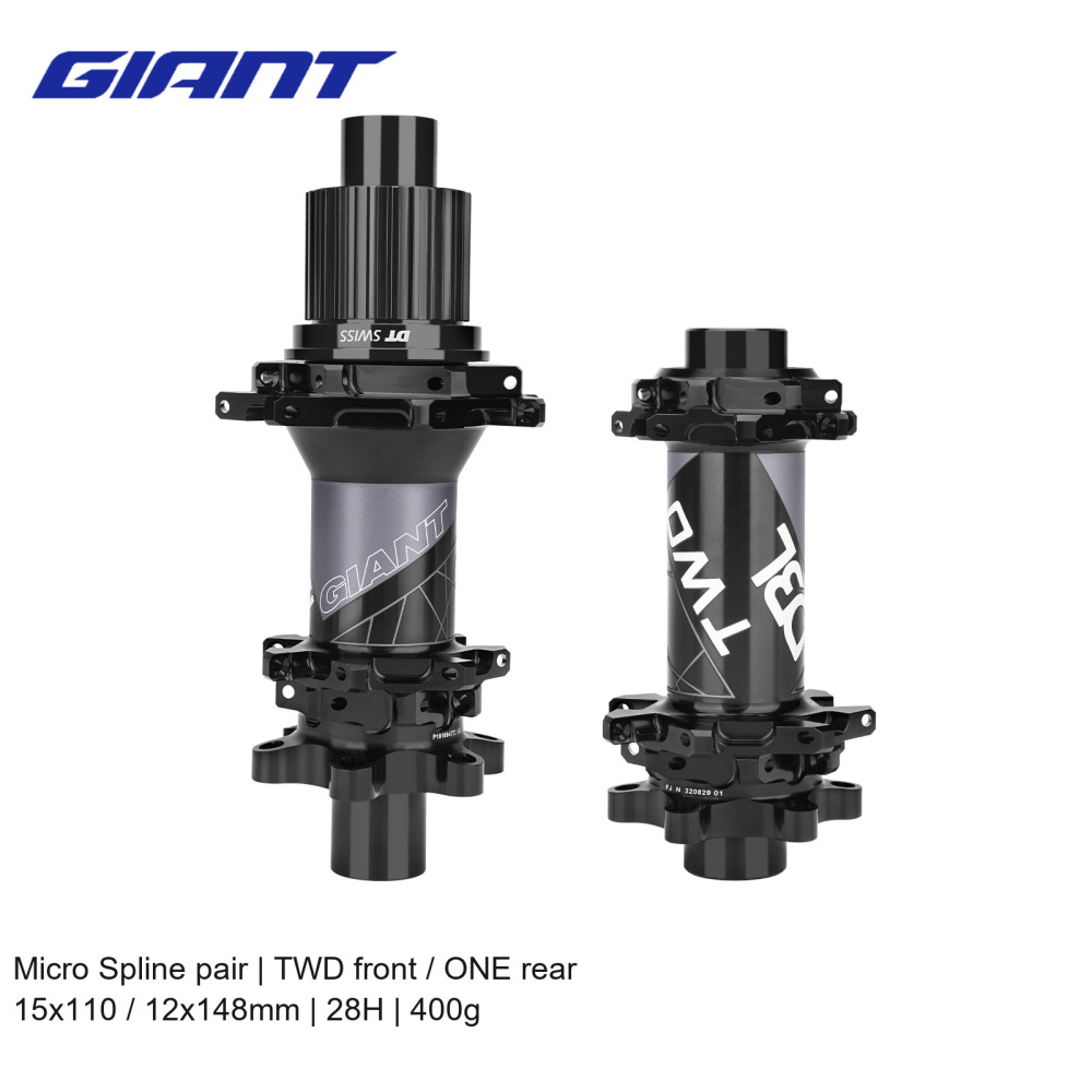 GIANT TWD / ONE DBL Boost Hubs, 28H Straight Pull, HG / Micro Spline