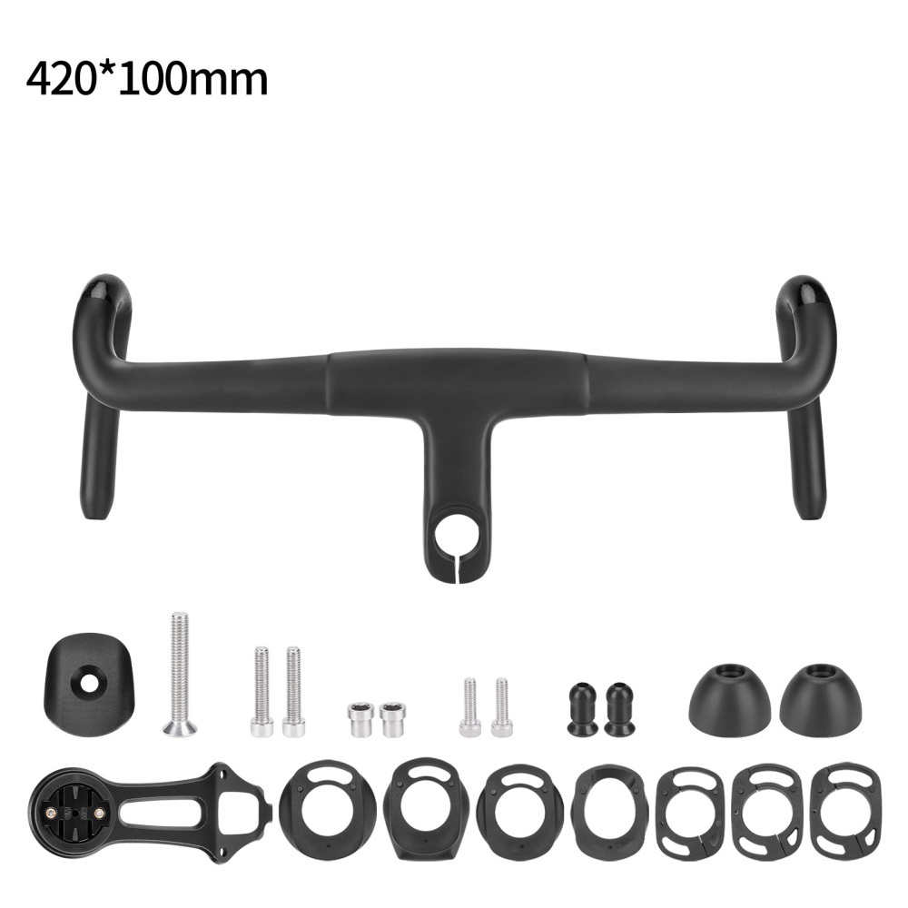Carbon Integrated Road Handlebar with Computer Mount, Internal Routing