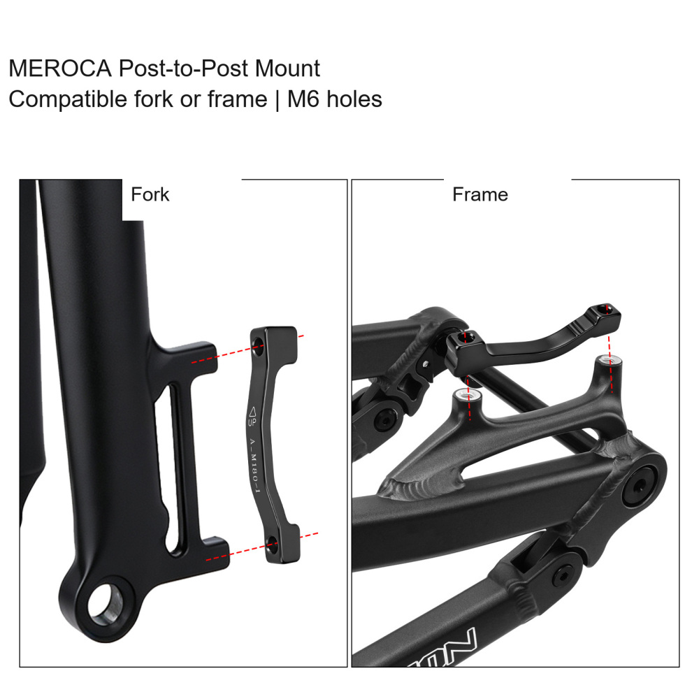MEROCA Post Mount Disc Brake Adapter, 160 to 180 / 180 to 203mm