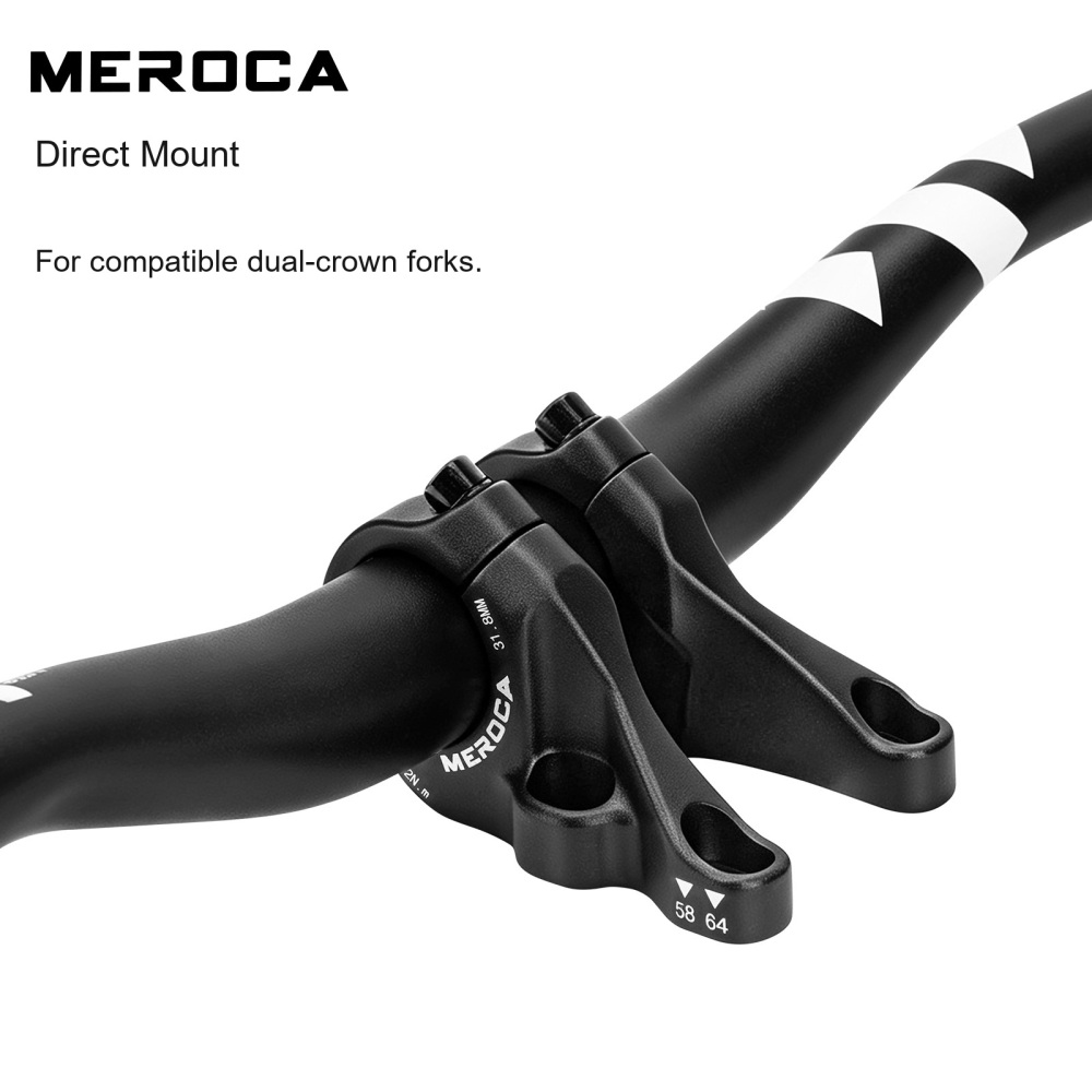 MEROCA Direct Mount MTB Stem, 31.8 / 35mm Clamp, 58 / 64mm