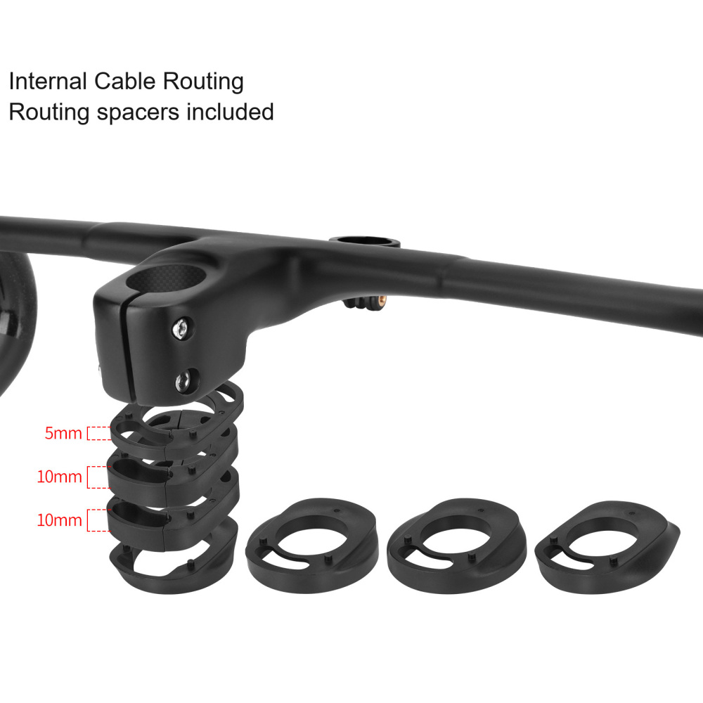 Carbon Integrated Road Handlebar with Computer Mount, Internal Routing
