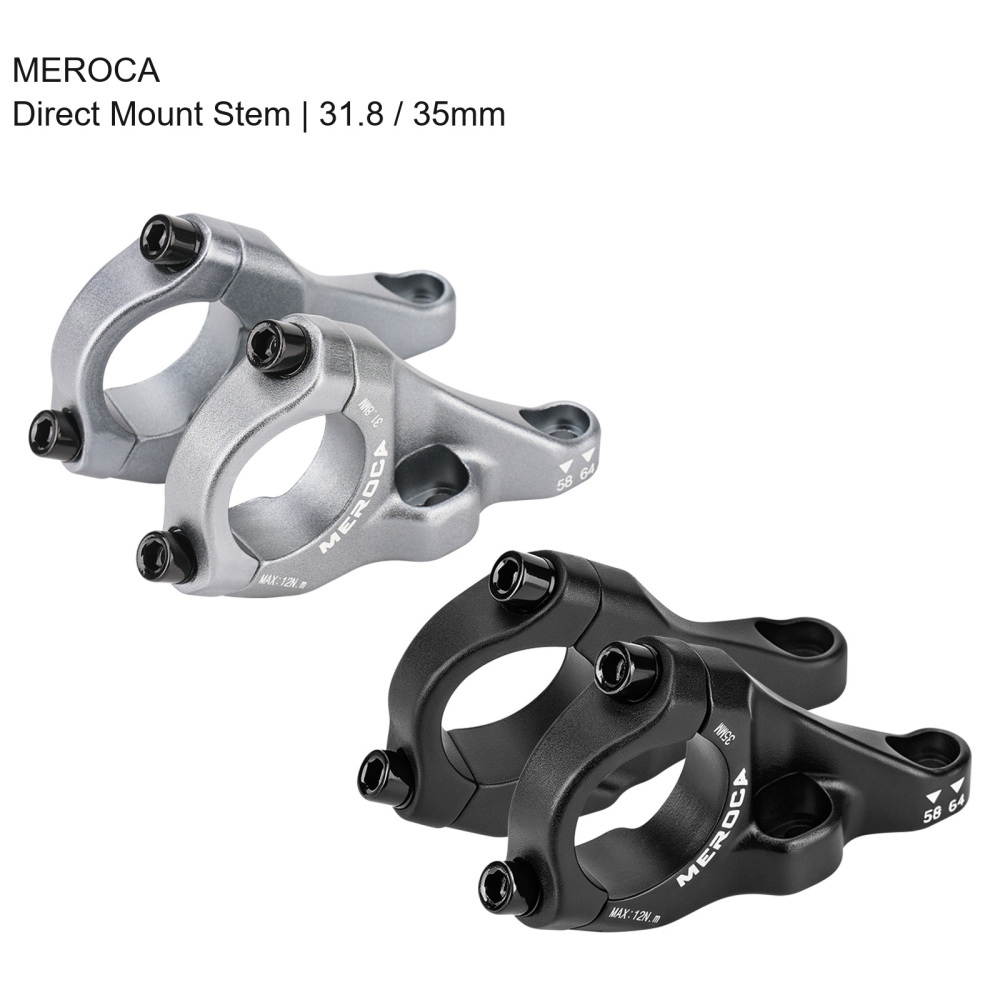 MEROCA Direct Mount MTB Stem, 31.8 / 35mm Clamp, 58 / 64mm