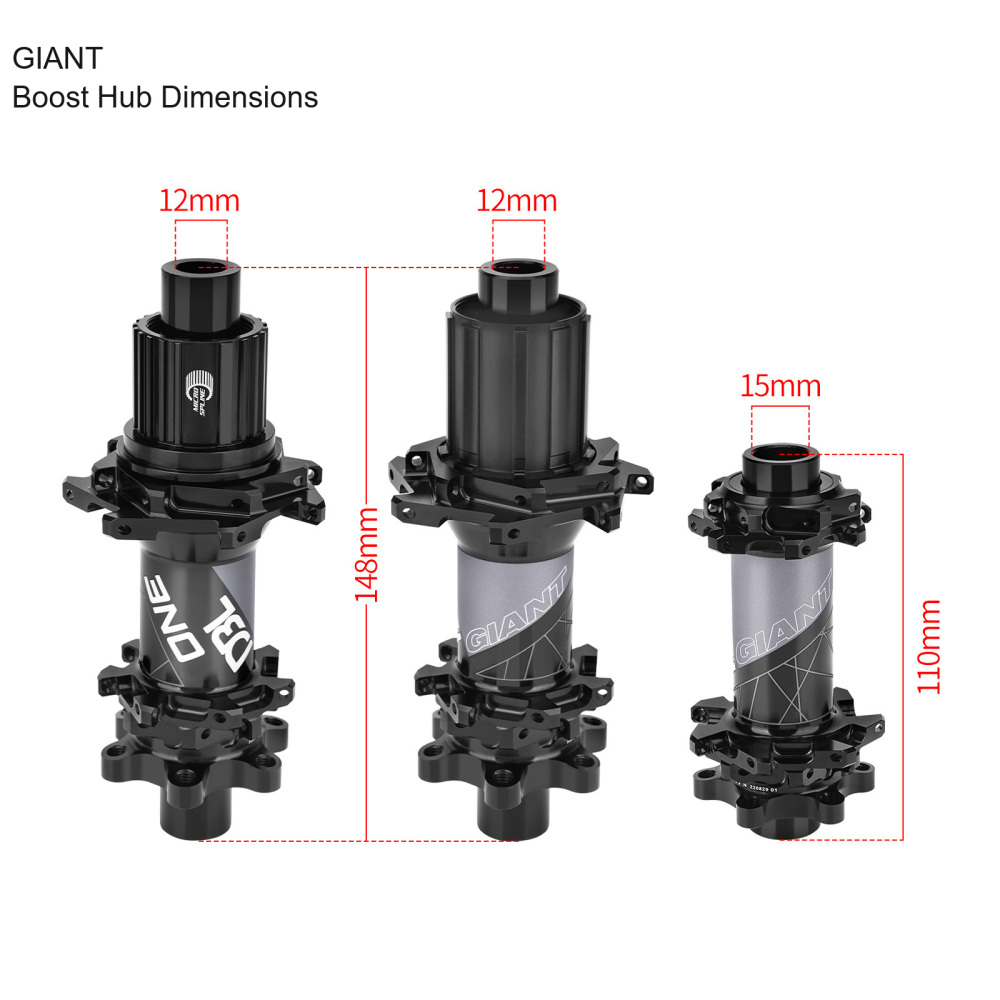 GIANT TWD / ONE DBL Boost Hubs, 28H Straight Pull, HG / Micro Spline