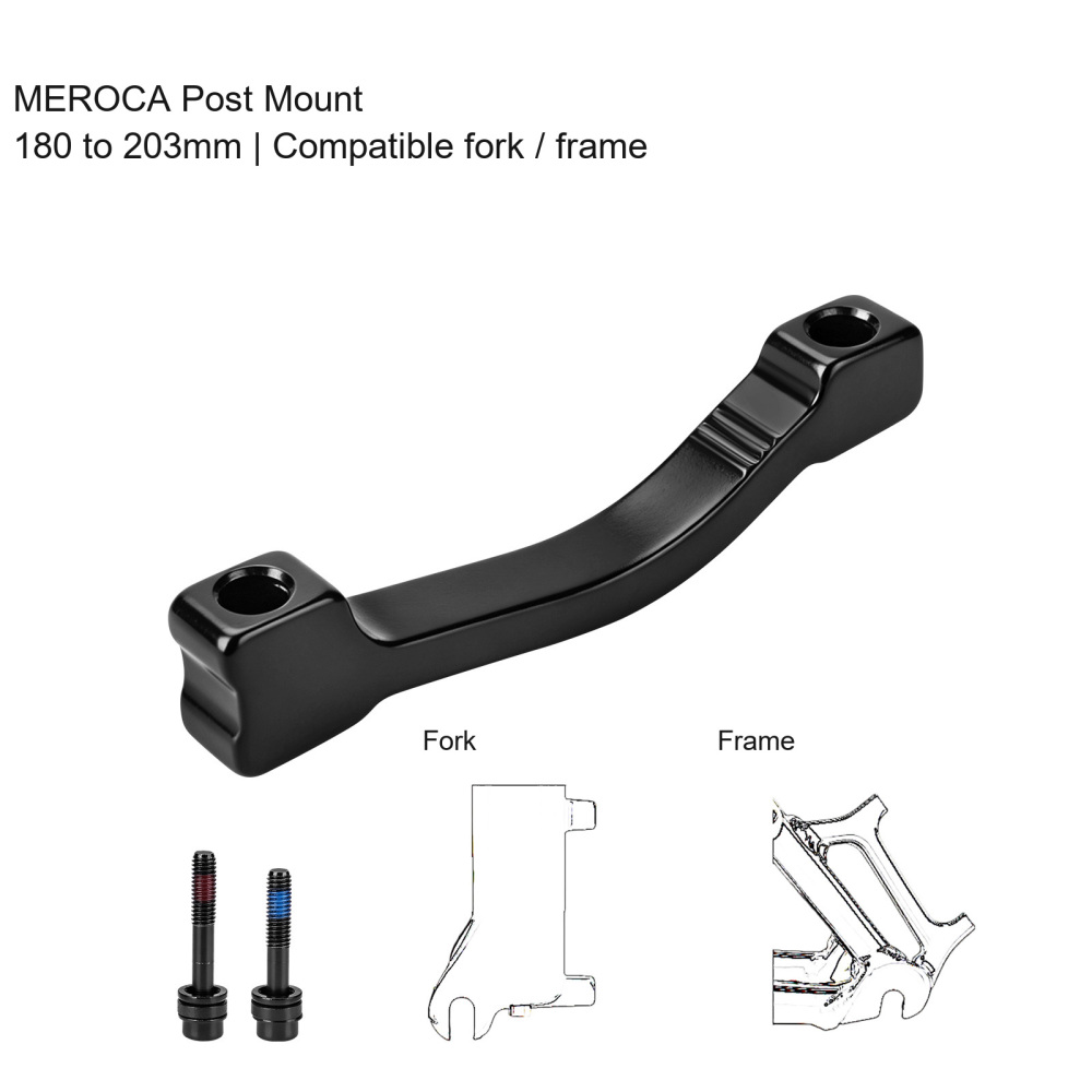 MEROCA Post Mount Disc Brake Adapter, 160 to 180 / 180 to 203mm