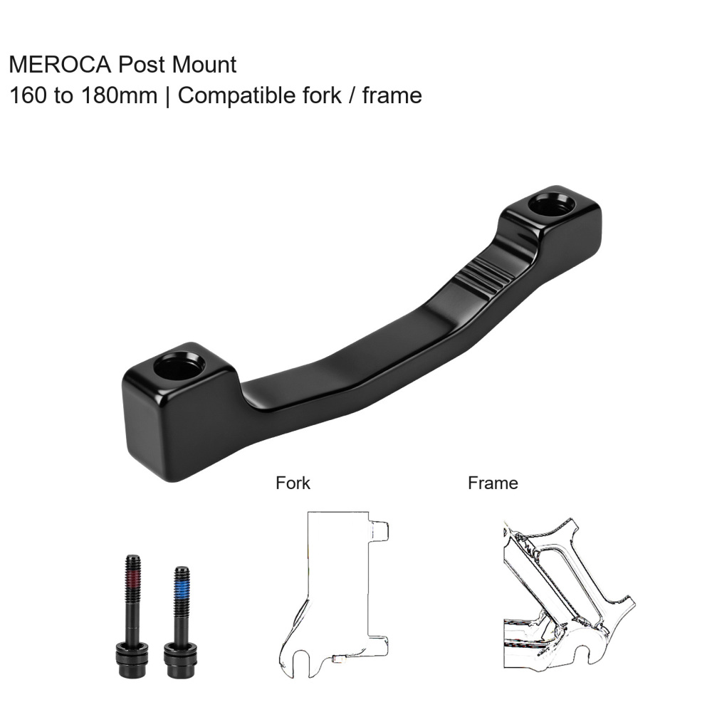 MEROCA Post Mount Disc Brake Adapter, 160 to 180 / 180 to 203mm