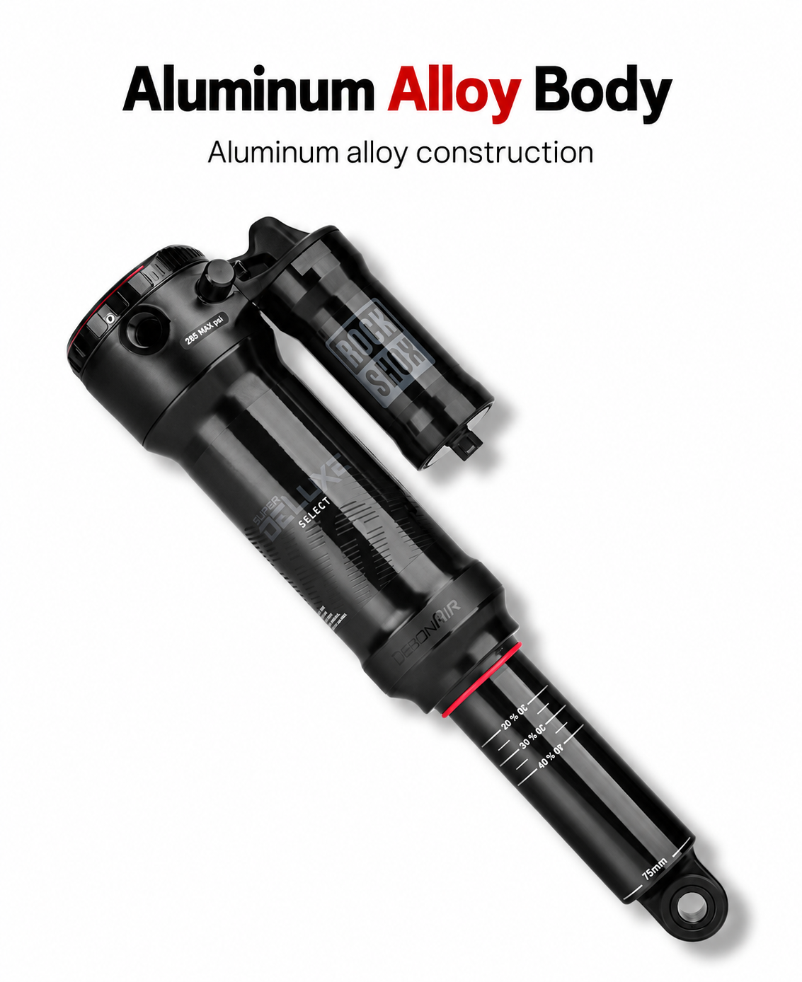RockShox Deluxe Select Air Rear Shock, 225 x 75mm, Trunnion Mount