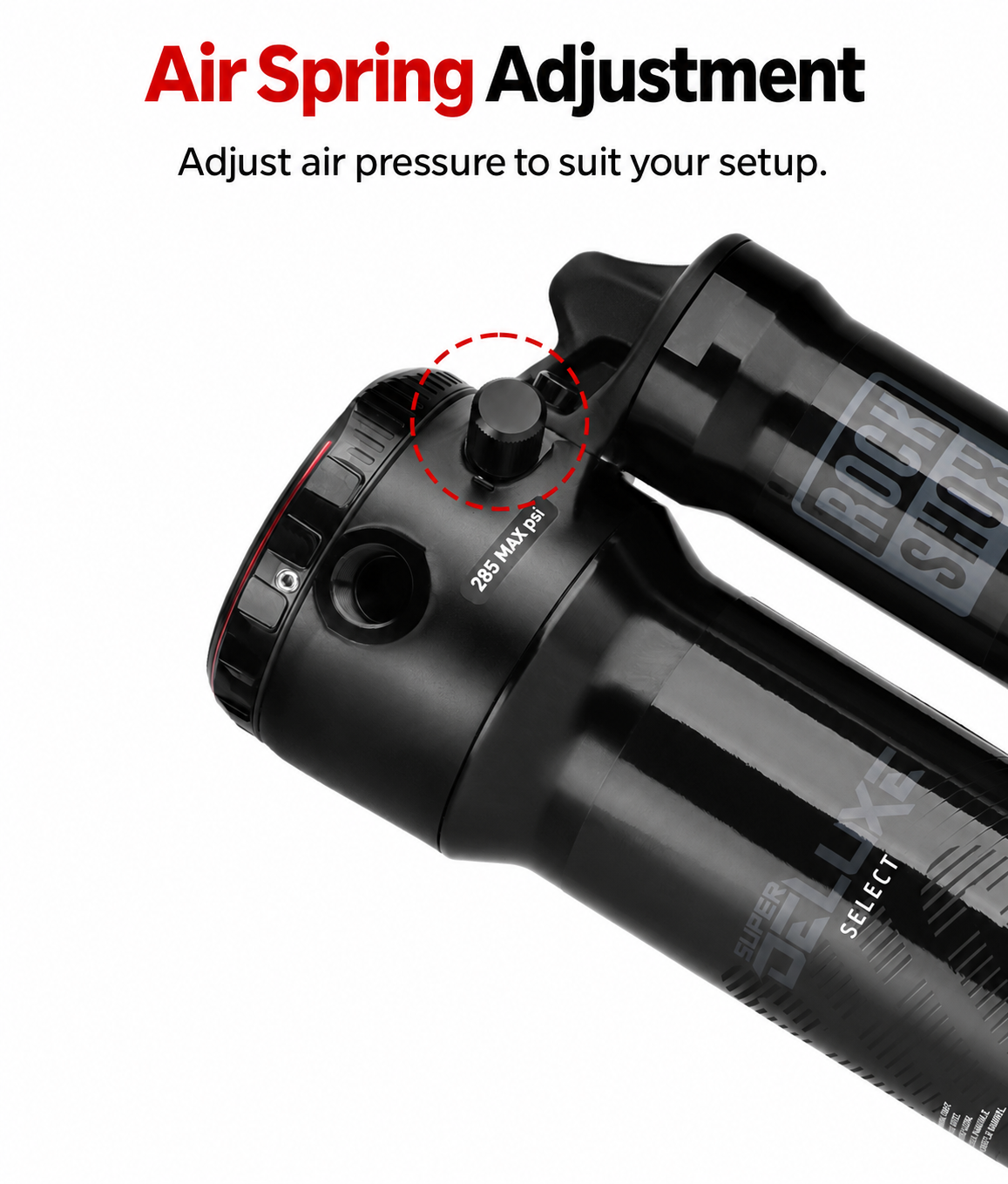 RockShox Deluxe Select Air Rear Shock, 225 x 75mm, Trunnion Mount