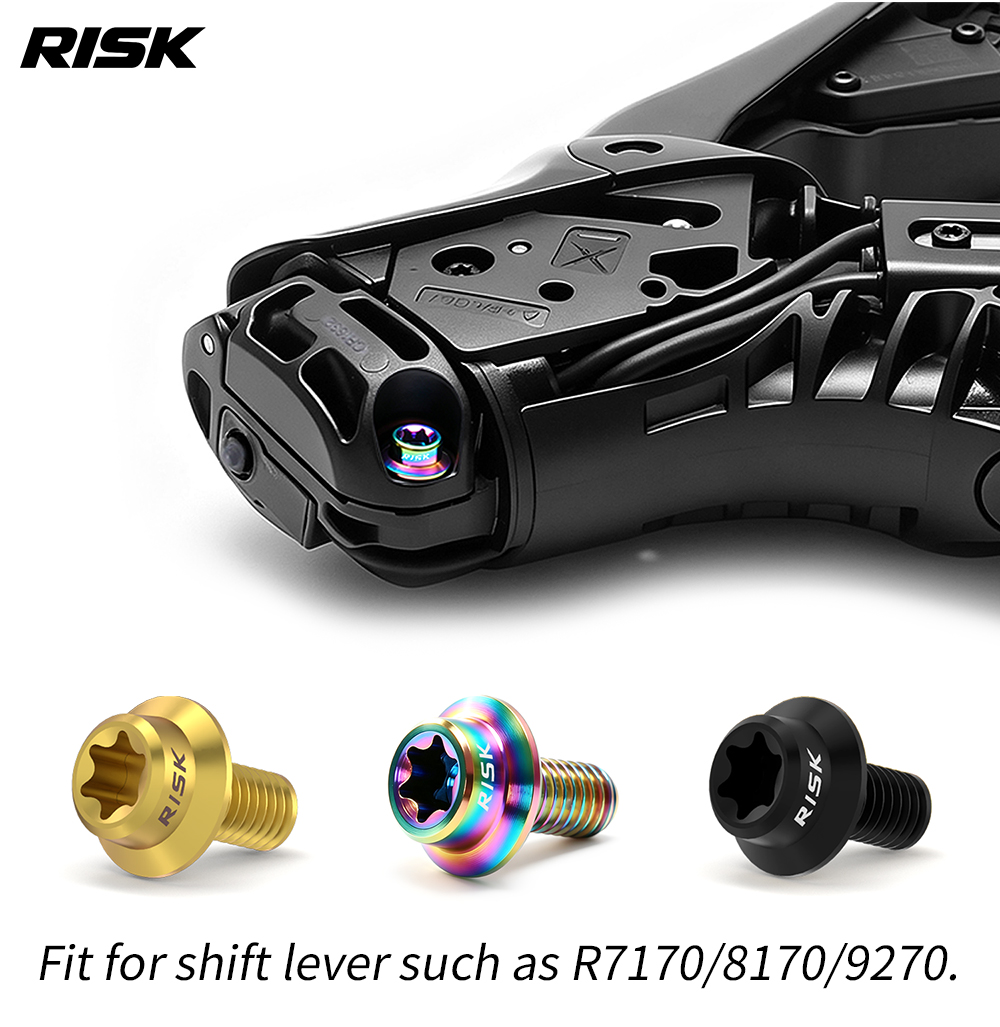 RISK RT151 Titanium Di2 Shifter Battery Cover Screws for R7170 / R8170 / R9270, M3×6mm, 2pcs