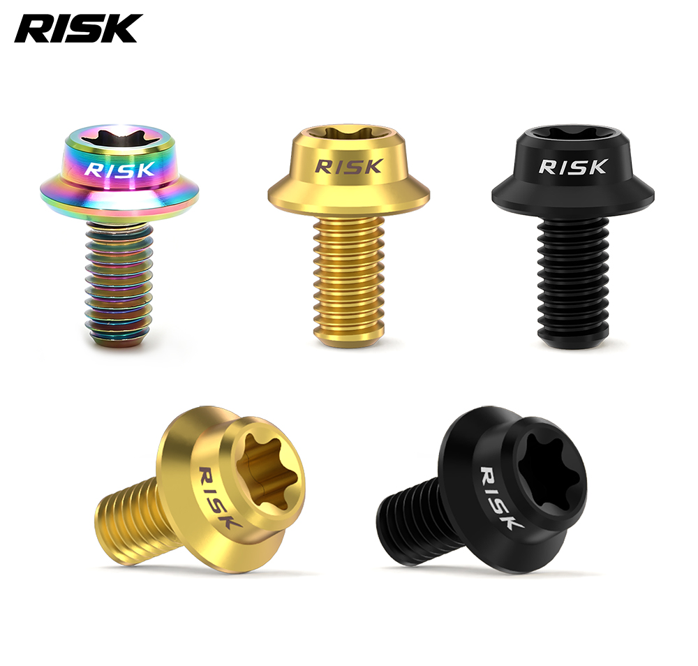 RISK RT151 Titanium Di2 Shifter Battery Cover Screws for R7170 / R8170 / R9270, M3×6mm, 2pcs