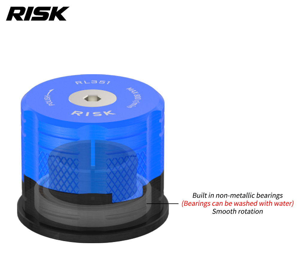 RISK RL351 / RL352 Carbon Steerer Facing Tools, 28.6 / 31.8mm, Polishing Disc & Chamfering Options