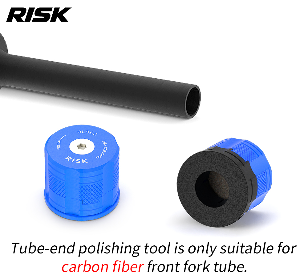 RISK RL351 / RL352 Carbon Steerer Facing Tools, 28.6 / 31.8mm, Polishing Disc & Chamfering Options