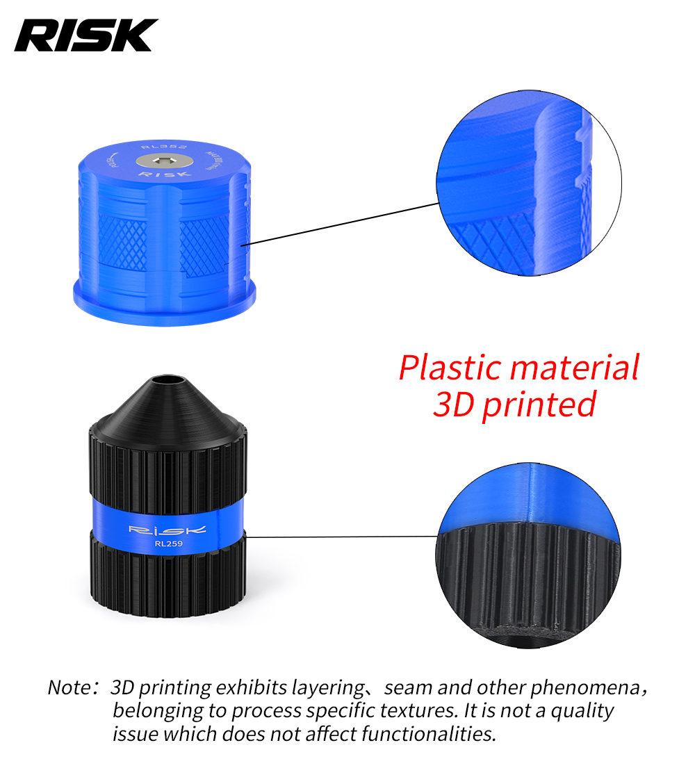 RISK RL351 / RL352 Carbon Steerer Facing Tools, 28.6 / 31.8mm, Polishing Disc & Chamfering Options