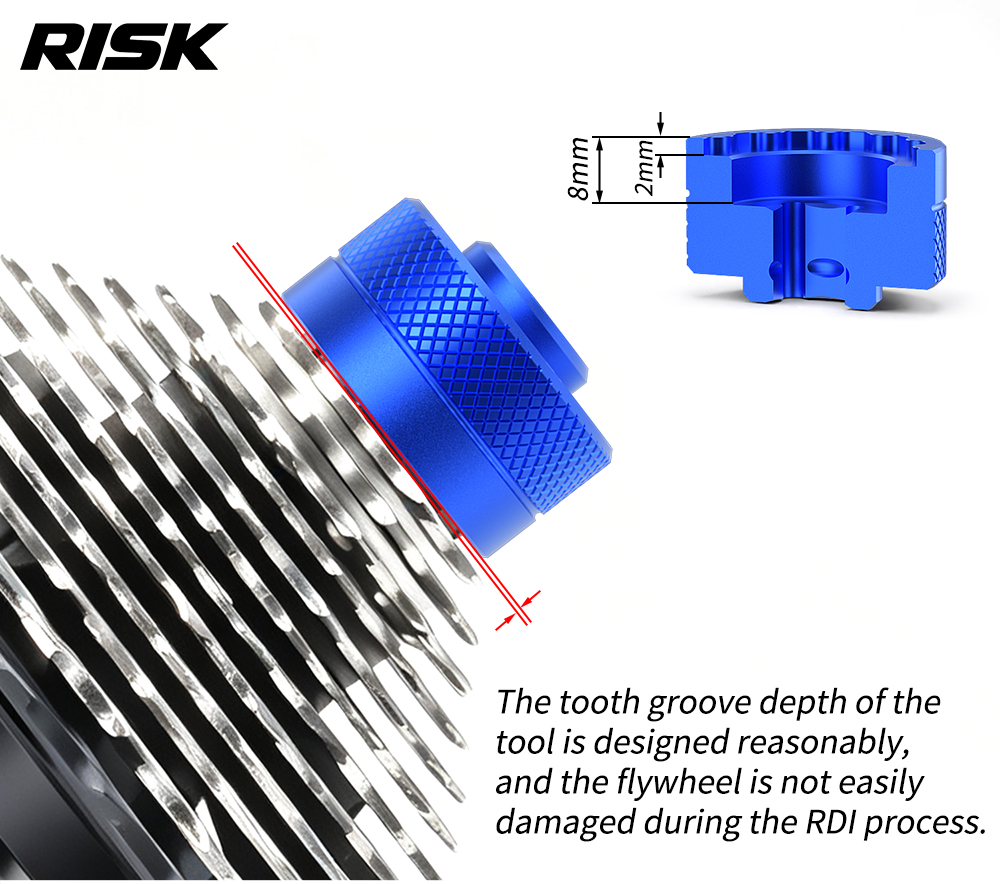 RISK RL354 9T Cassette Lockring Tool for Shimano XTR M9200 / XT M8200, RL327 Holder Option