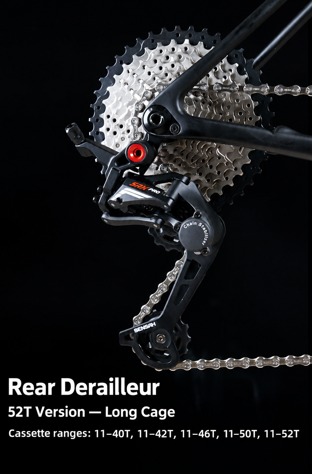 SENSAH SRX PRO 1x11 Gravel Groupset, Mechanical Shift/Brake Levers & 52T Rear Derailleur Options