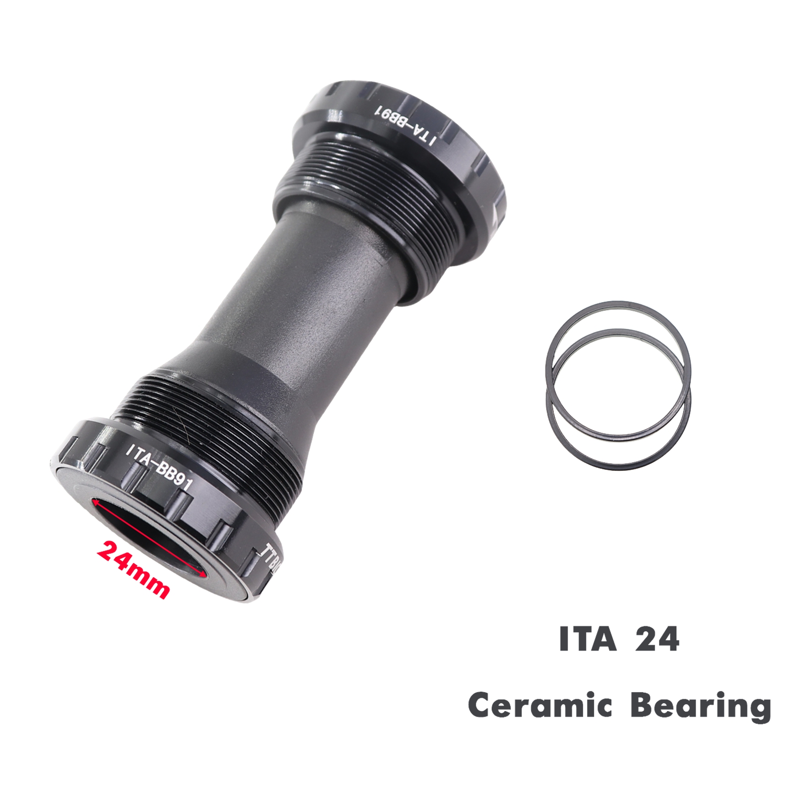 DJC ITA Ceramic Bottom Bracket Italian Thread for 24mm for Shimano, 29mm for SRAM DUB & 30mm Cranksets TTbicycle