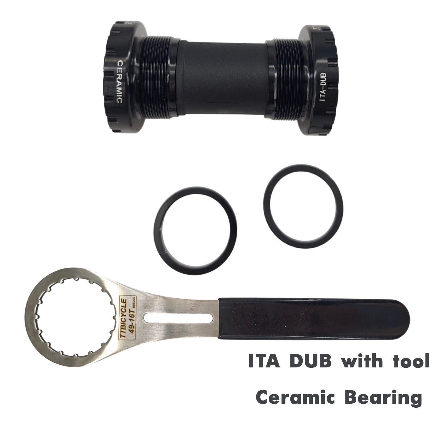 DJC ITA Ceramic Bottom Bracket Italian Thread for 24mm for Shimano, 29mm for SRAM DUB & 30mm Cranksets TTbicycle