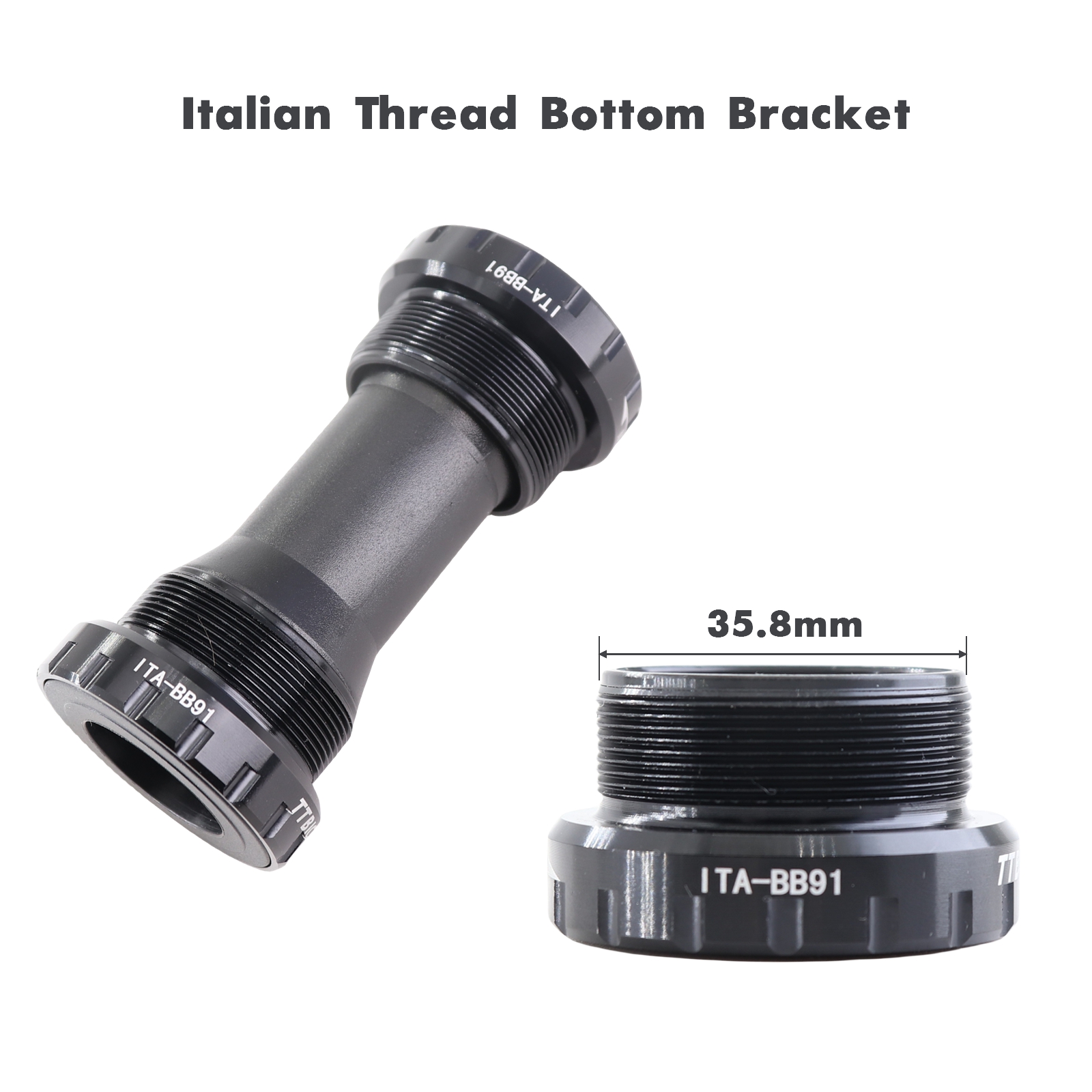 DJC ITA Ceramic Bottom Bracket Italian Thread for 24mm for Shimano, 29mm for SRAM DUB & 30mm Cranksets TTbicycle