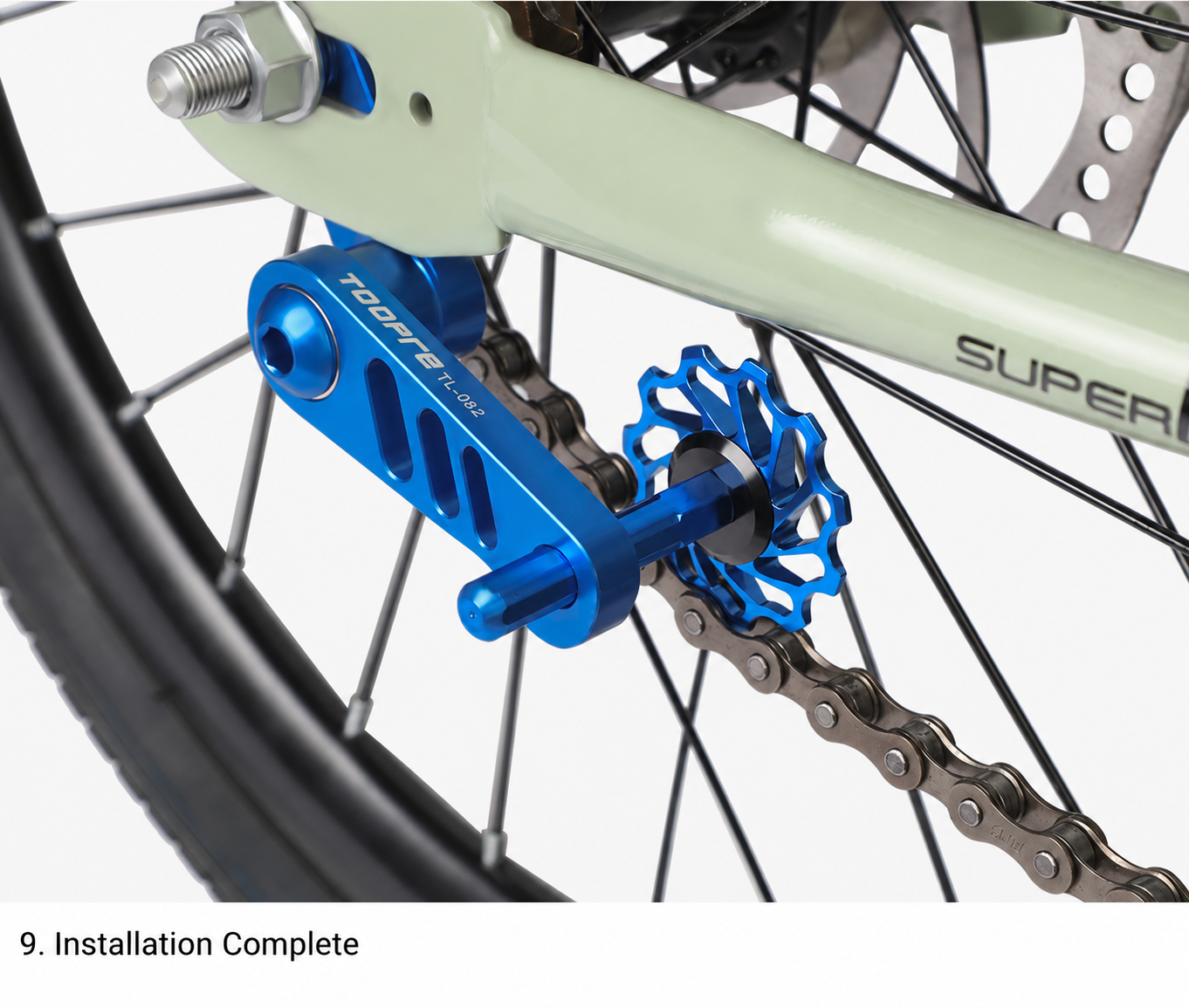 TOOPRE TL-082 Adjustable Single-Speed Chain Tensioner, 11T Bearing Pulley, 5 Colors