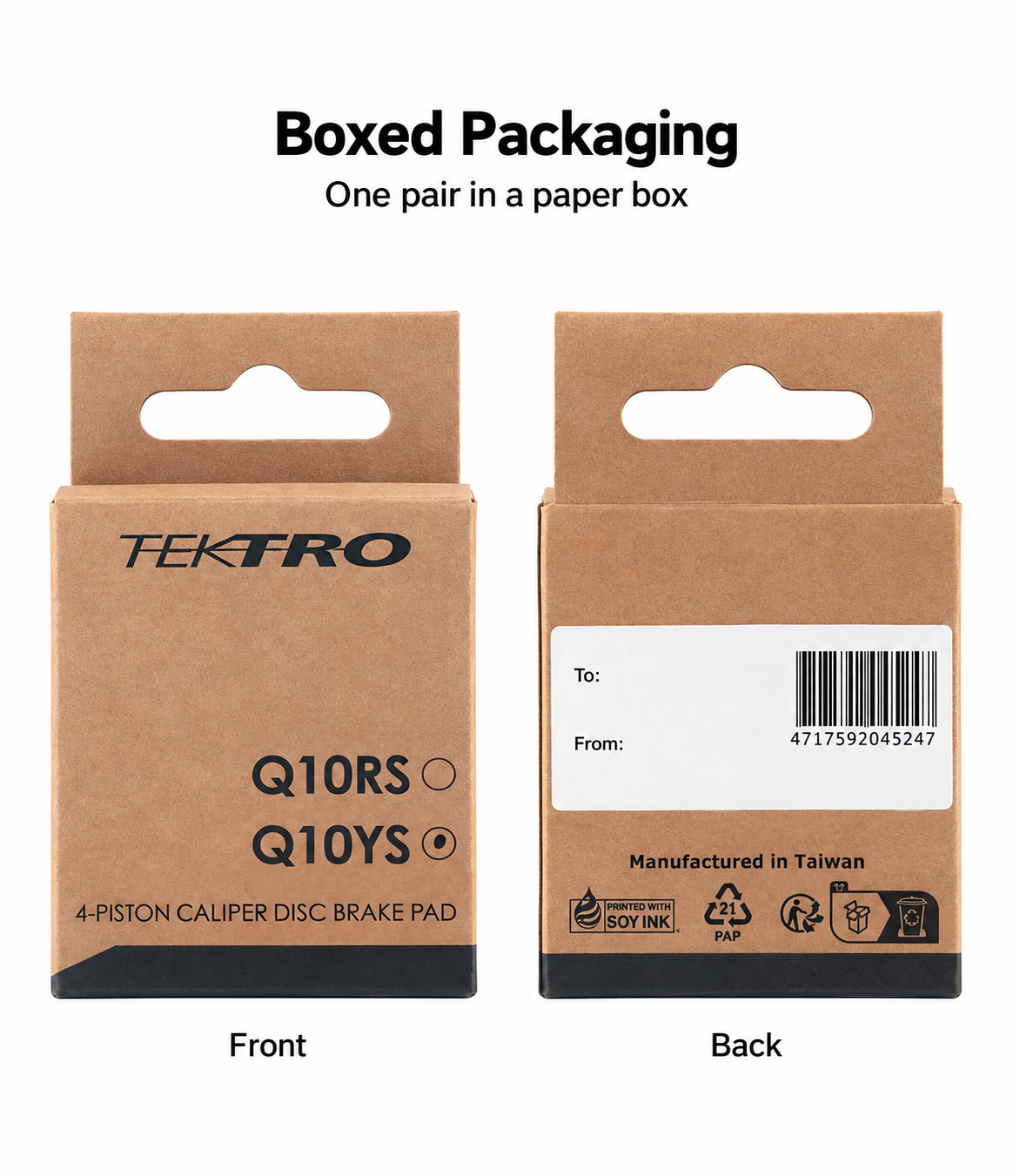 TEKTRO Q10YS Sintered Brake Pads for 4-Piston Calipers