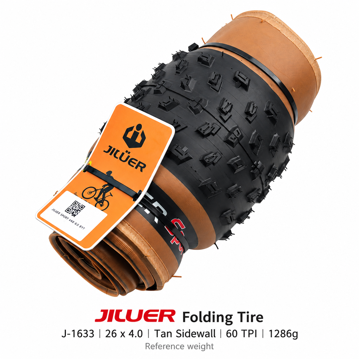 JILUER 60 TPI Folding Bicycle Tires - for Road MTB and Fat Bike, 700 x 25C, 700 x 28C,26 x 1.95, 27.5 x 2.1, 27.5 x