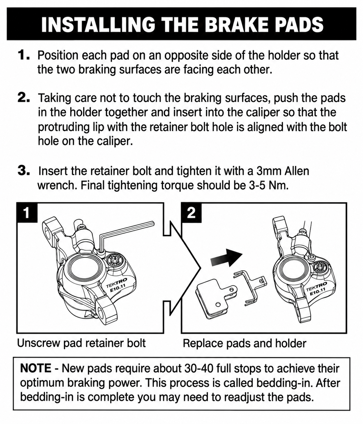 TEKTRO E10.11 Metal-Ceramic Disc Brake Pads