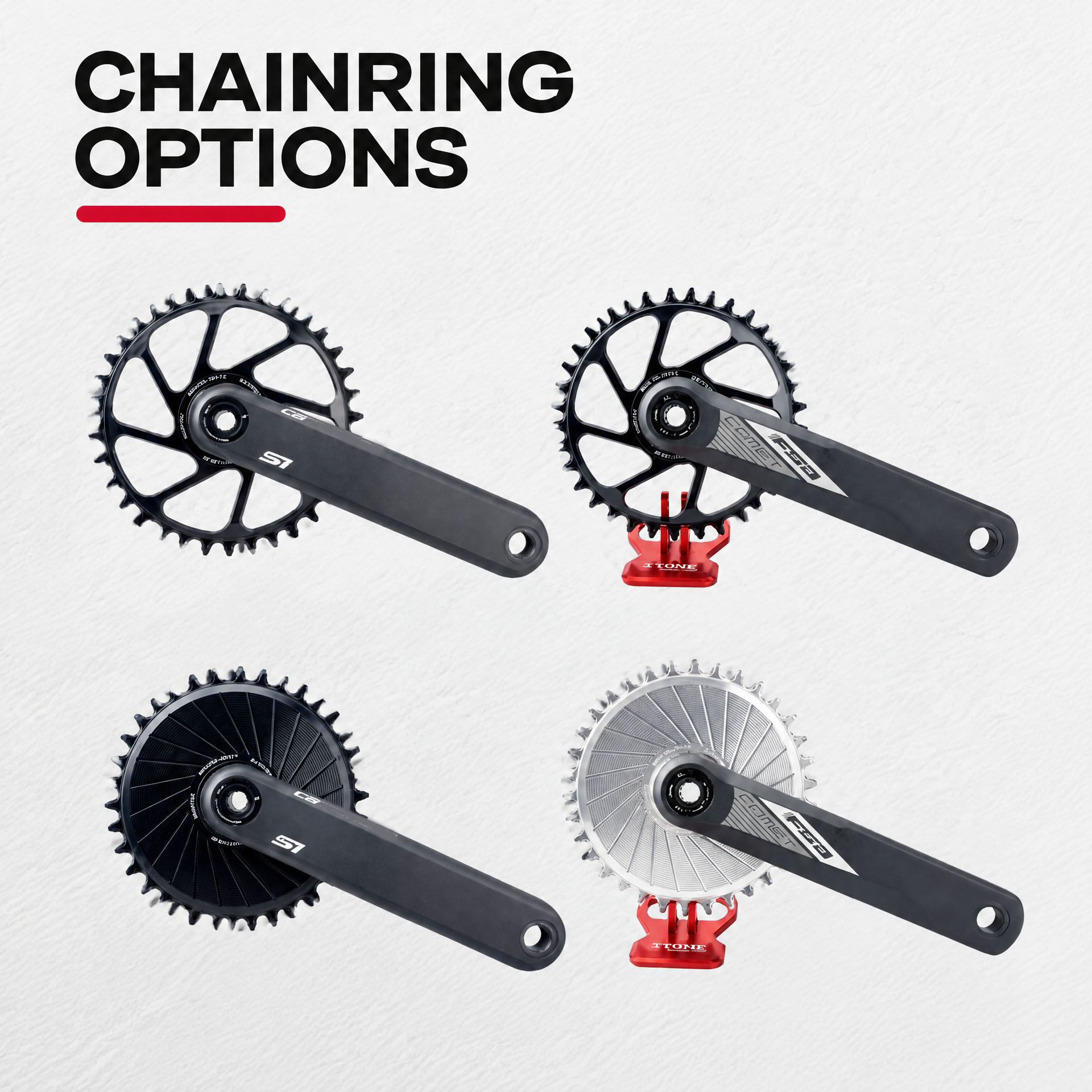 STONE Direct Mount Chainring 30-40T for Cannondale SI SL SISL SISL2 and for FSA Comet Afterburner, 3mm Inner Offset
