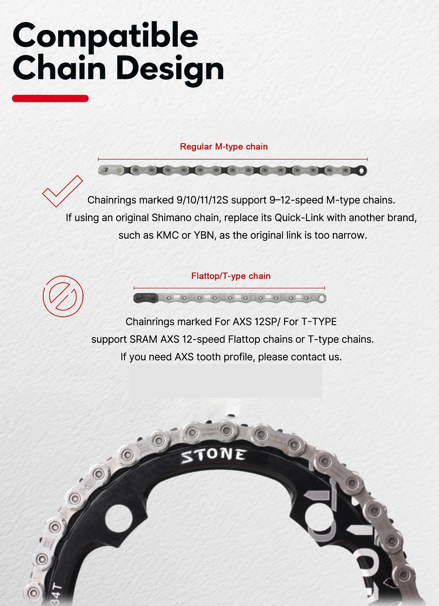 STONE Direct Mount Chainring 30-40T for Cannondale SI SL SISL SISL2 and for FSA Comet Afterburner, 3mm Inner Offset