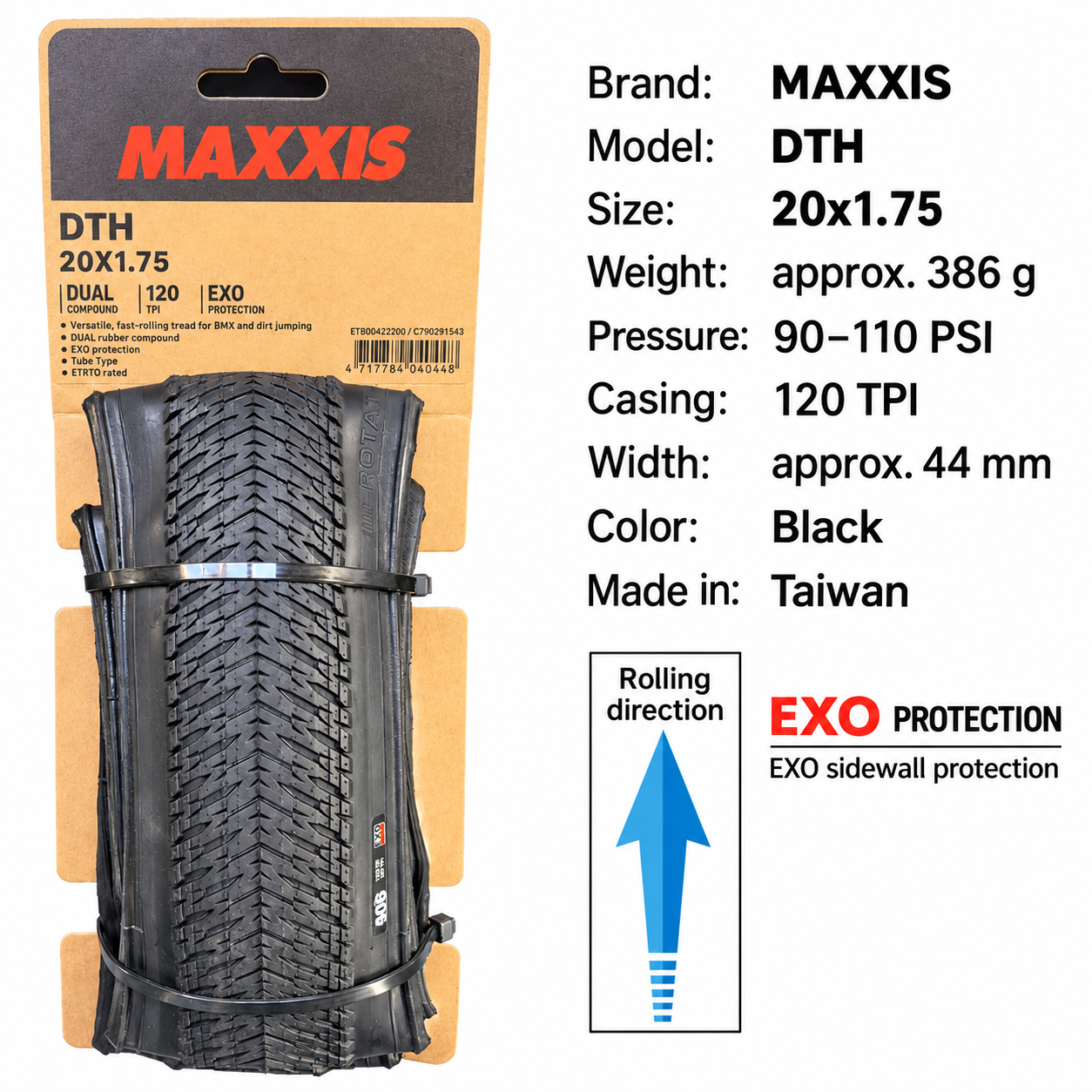 MAXXIS DTH Folding BMX and Street Tire