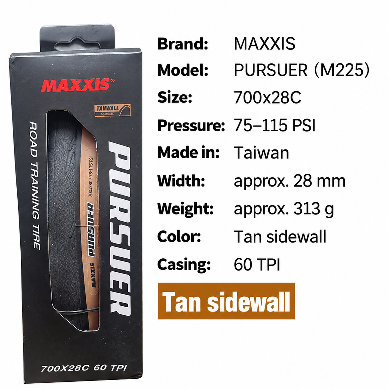 MAXXIS PURSUER M225 Folding Road Tire - detail 7