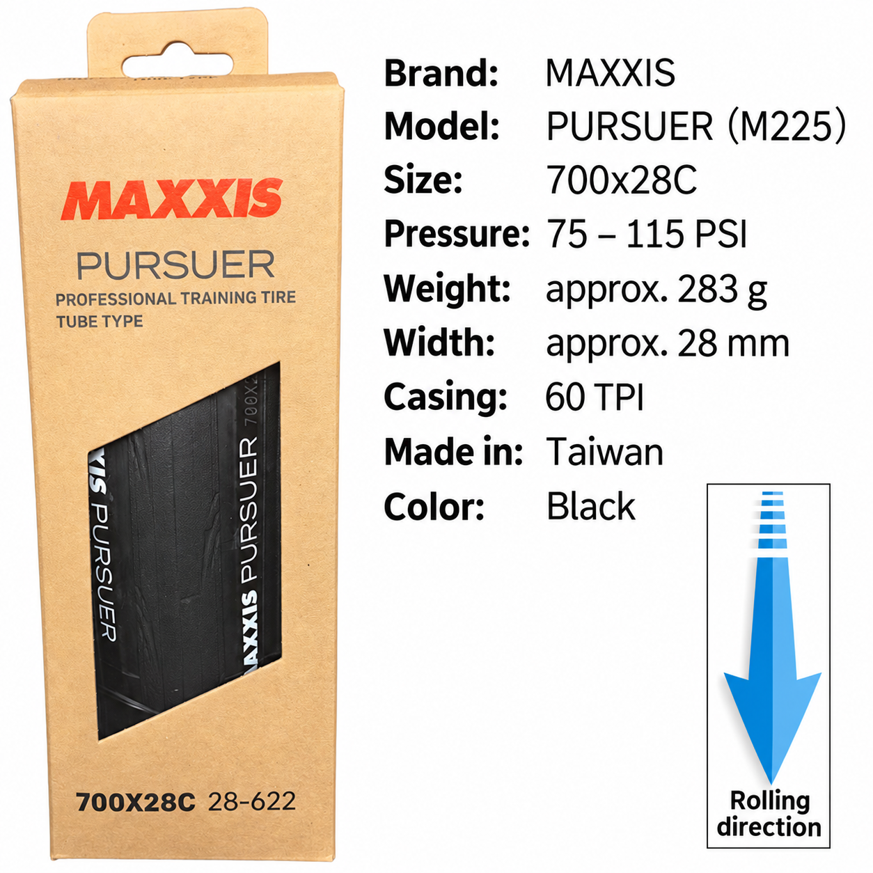MAXXIS PURSUER M225 Folding Road Tire