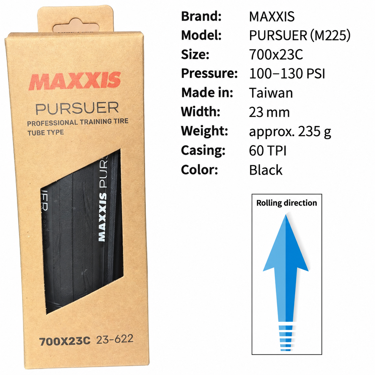 MAXXIS PURSUER M225 Folding Road Tire