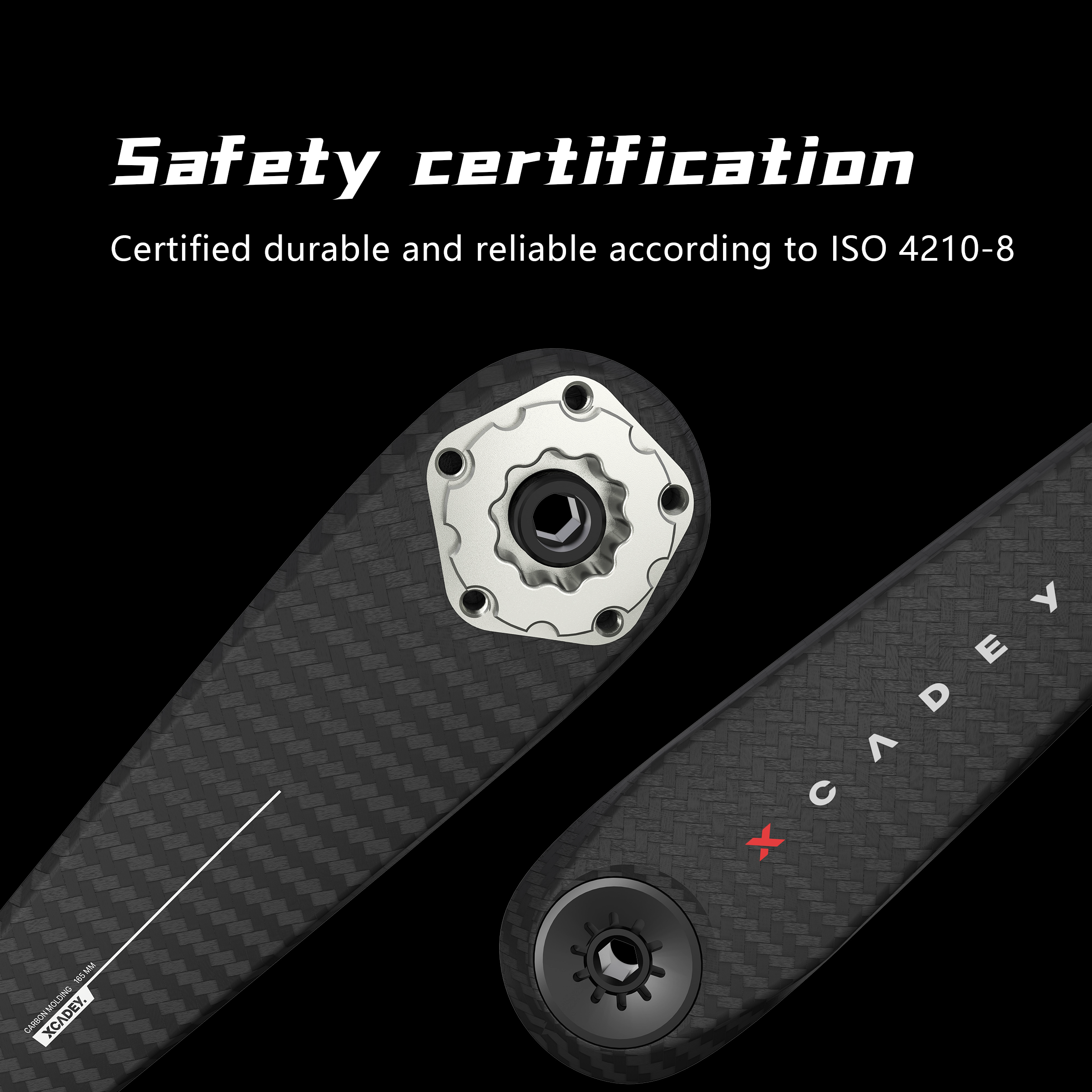 XCADEY VENTUS-XPOWER 110BCD 4-bolt carbon power meter crankset and separate chainring options - image 3