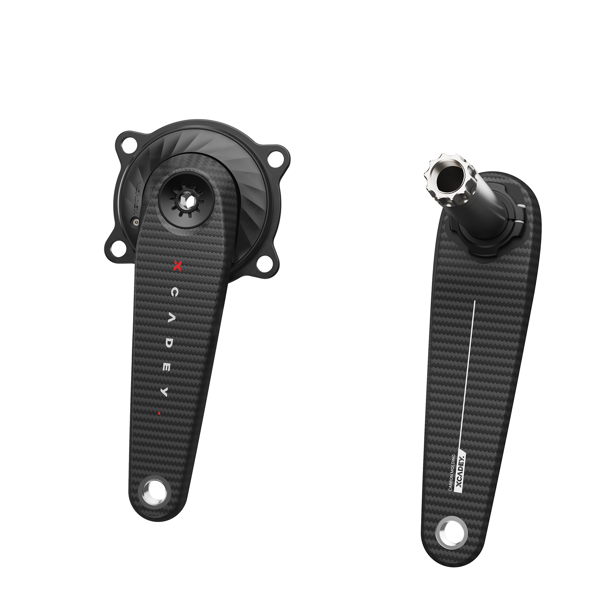 XCADEY VENTUS-XPOWER 110BCD 4-bolt carbon power meter crankset and separate chainring options - image 6