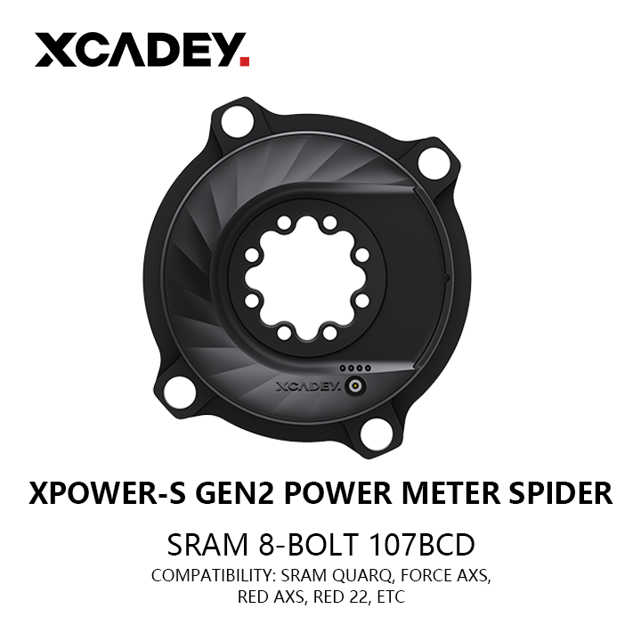 XCADEY XPOWER-S GEN2 107BCD power meter spider for SRAM AXS 8-bolt