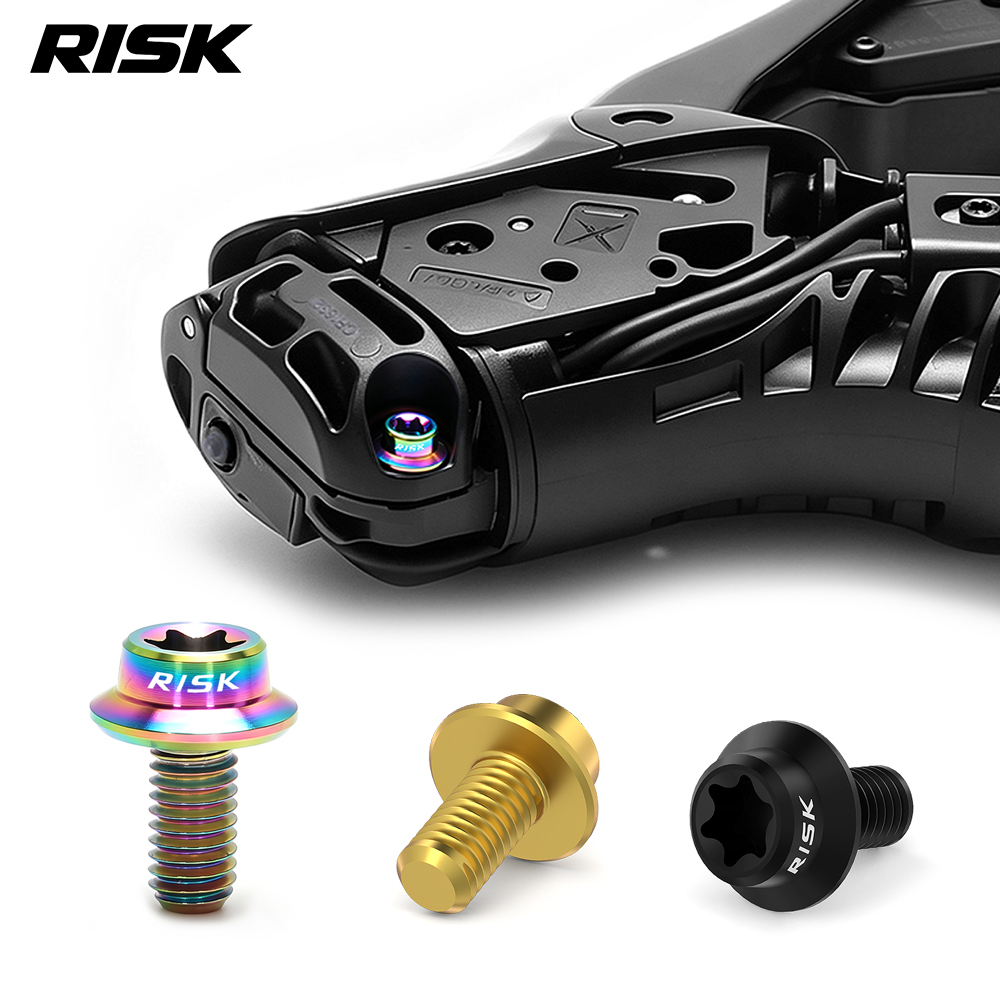 RISK RT151 Titanium Di2 Shifter Battery Cover Screws for R7170 / R8170 / R9270, M3×6mm, 2pcs