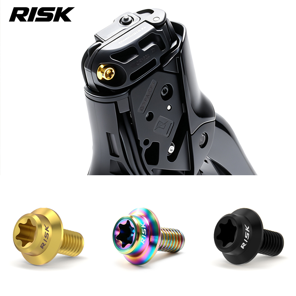 RISK RT151 Titanium Di2 Shifter Battery Cover Screws for R7170 / R8170 / R9270, M3×6mm, 2pcs