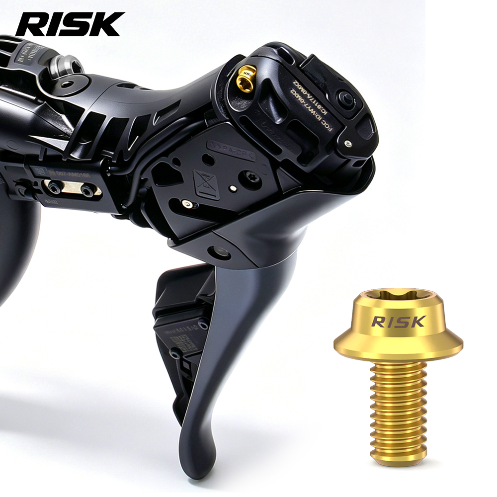 RISK RT151 Titanium Di2 Shifter Battery Cover Screws for R7170 / R8170 / R9270, M3×6mm, 2pcs