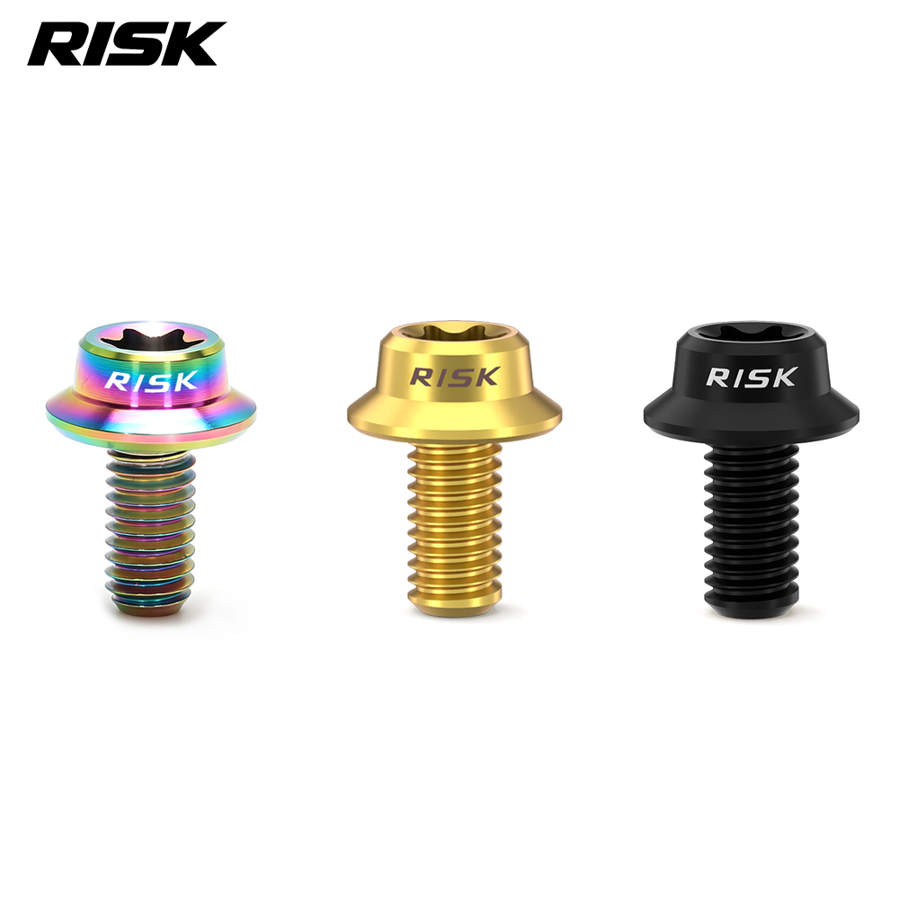 RISK RT151 Titanium Di2 Shifter Battery Cover Screws for R7170 / R8170 / R9270, M3×6mm, 2pcs