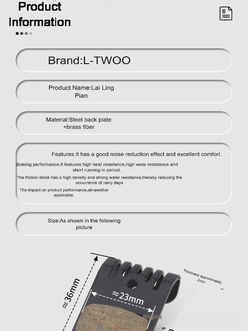 LTWOO Disc Brake Pads Semi-Metallic for R5 R7 R9 RX Road Bike Hydraulic Calipers - High Performance Brake Shoes with Spring & Pin