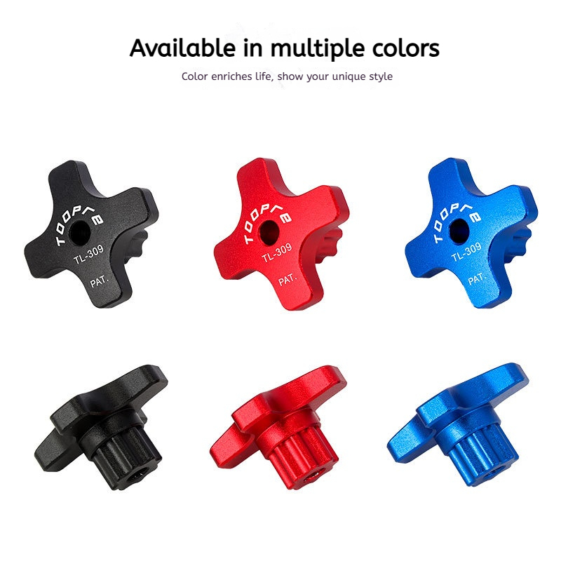 TOOPRE TL-309 Plum Crank Cover Removal and Installation Tool, Aluminum Alloy Bicycle Crank Cap Tool for MTB and Road Bike