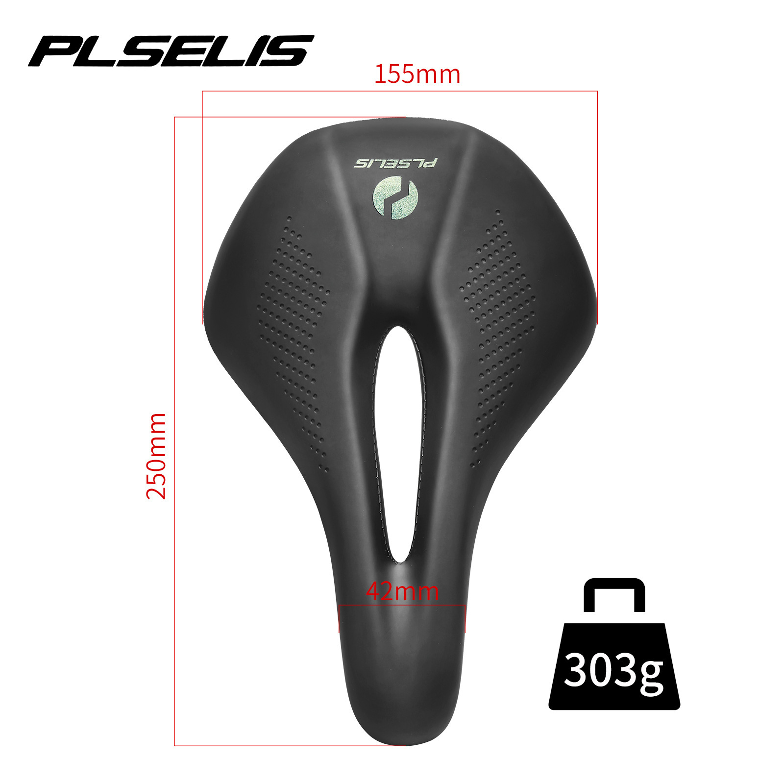 PLSELIS Bicycle Saddle Hollow Comfort Seat for MTB Road Bike Folding Bike Memory Foam Cushion Waterproof Cover