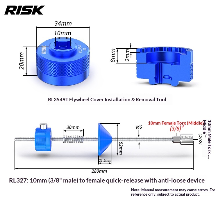 RISK RL354 RL327 9T Cassette Lockring Tool & Anti-Drop Holder for Shimano XTR/XT 12-Speed