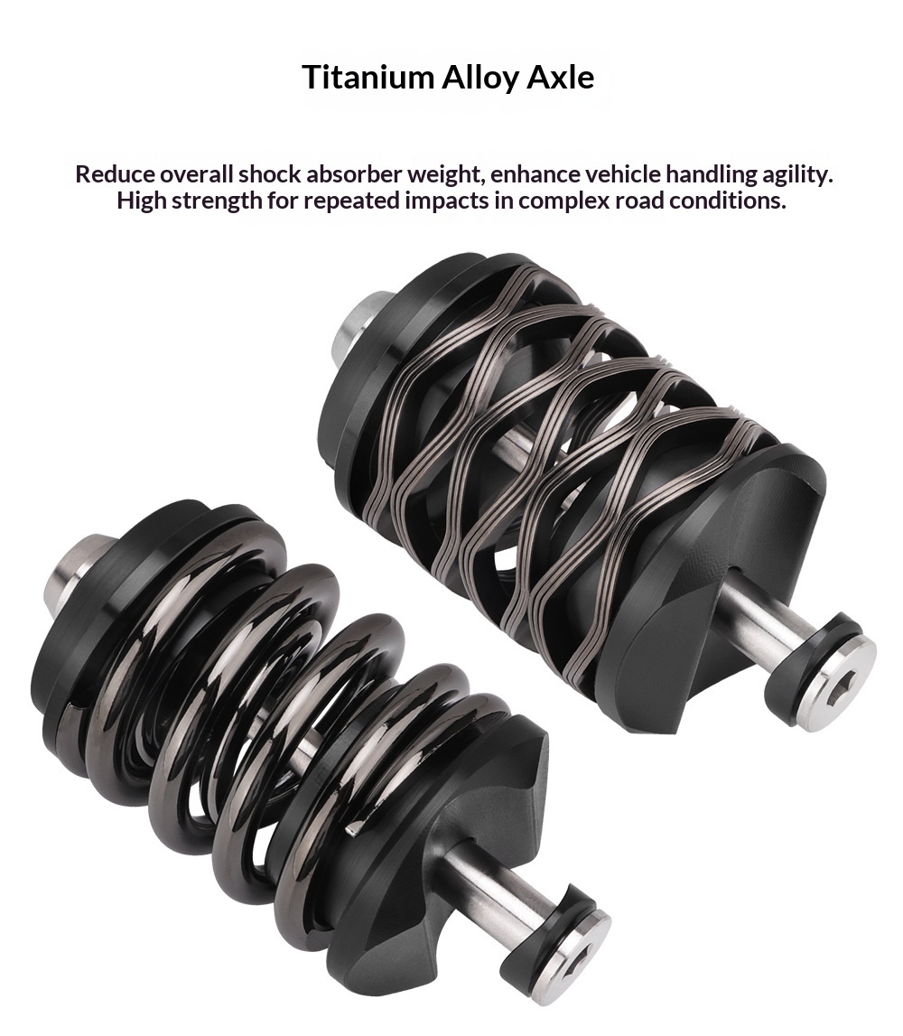 iKUOS-(Pline) Titanium Axle Rear Shock Absorber for Brompton T Line P Line C Line 12 Speed JAVA Neo Folding Bike