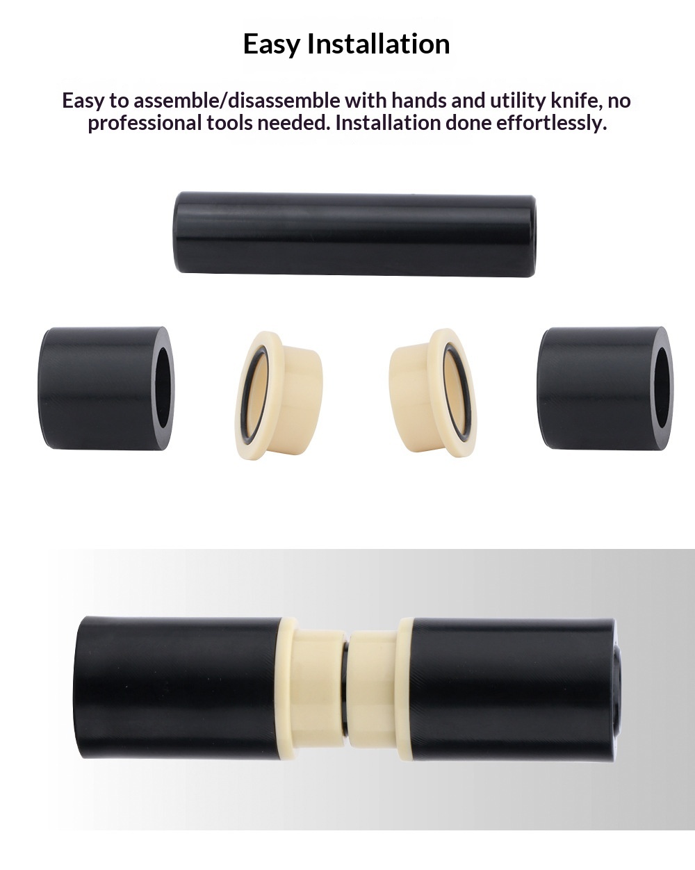 Aluminum Alloy DU Rear Shock Bushing Kit M8x22-68mm New-AL-DU-Bushing for MTB Full Suspension Frame Shock Mount