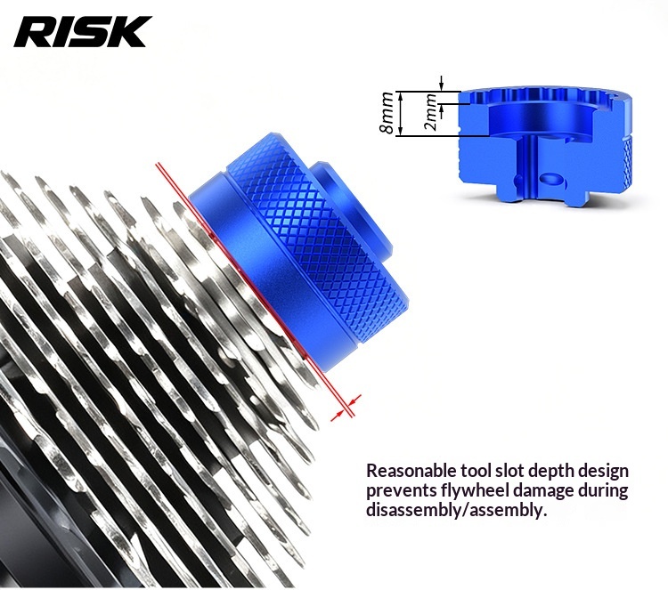 RISK RL354 RL327 9T Cassette Lockring Tool & Anti-Drop Holder for Shimano XTR/XT 12-Speed