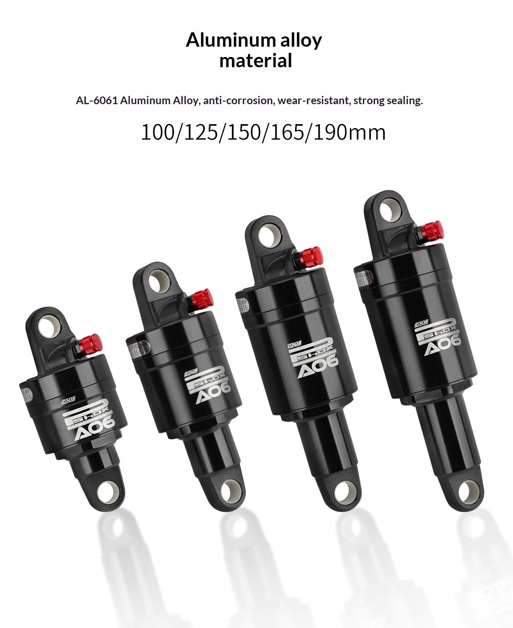 DNM AO-6 Air Rear Shock Absorber AO-6 Bicycle Suspension 100/125/150/165/190mm for Folding Bike Scooter MTB