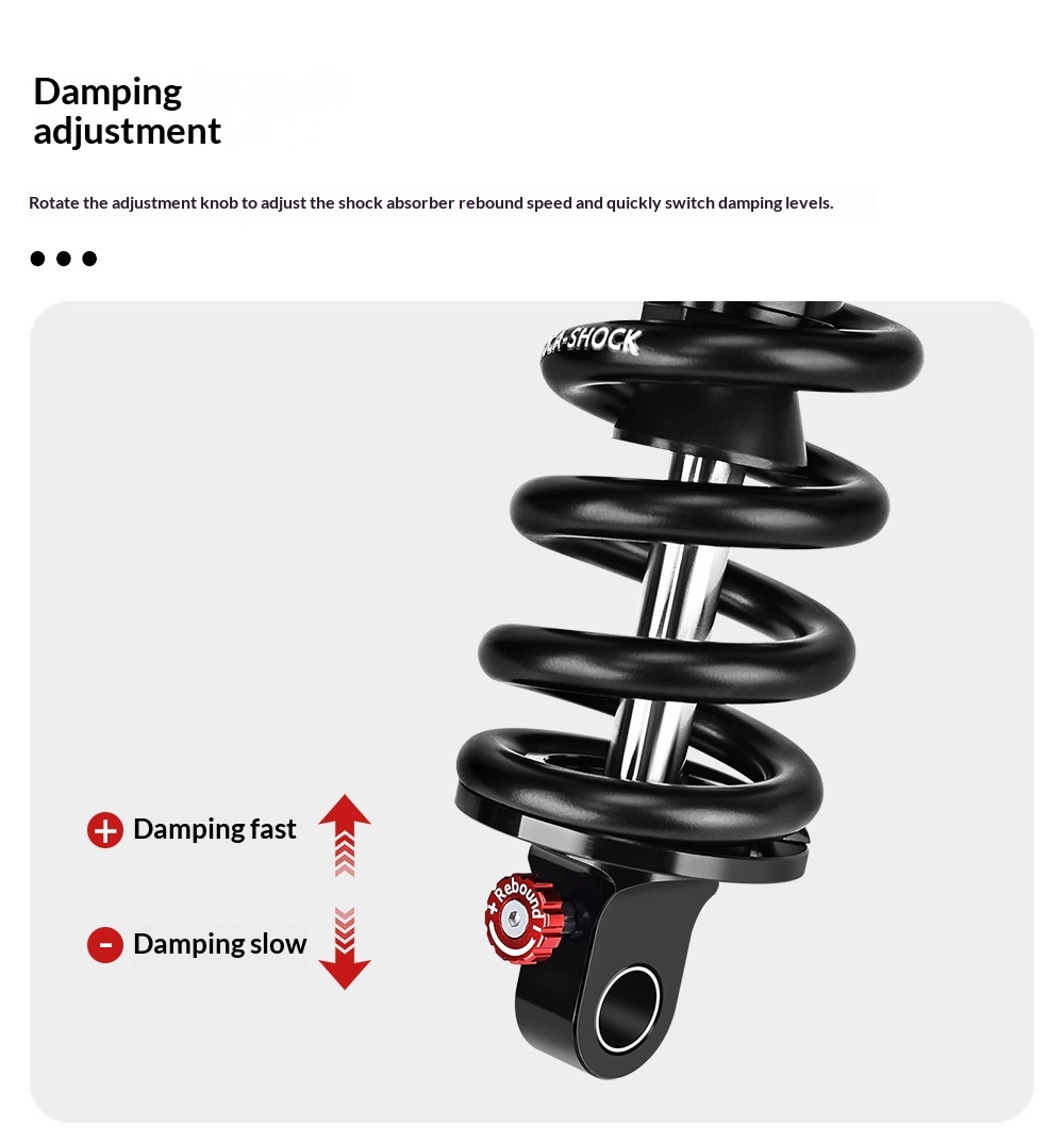 MEROCA-RCT-3 Trunnion Coil Rear Shock Absorber 550LBS 185/205mm with Damping Adjustment for MTB Soft Tail Bike
