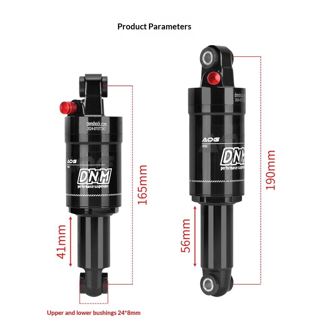 DNM AO-6 Air Rear Shock Absorber AO-6 Bicycle Suspension 100/125/150/165/190mm for Folding Bike Scooter MTB